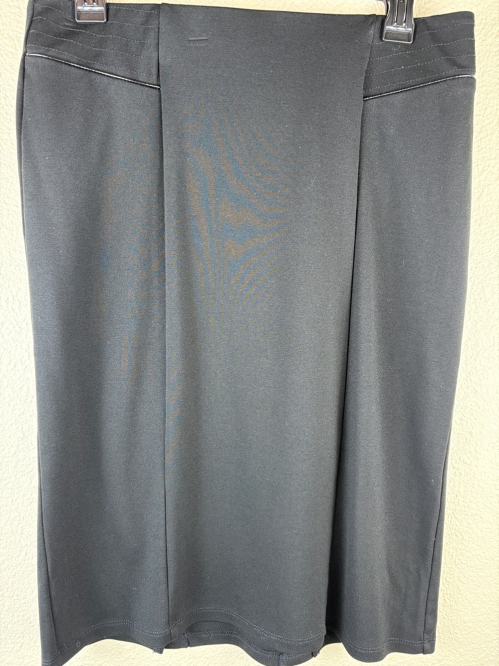 89th + Madison Women's Black Ponte Knit Pencil‎ Skirt Elastic Waist Size M